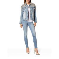 Veste en jean vintage de luxe pour homme, brodée, style gothique, streetwear d'hiver, imprimée, imperméable, éco-responsable, avec boutons en perles et diamants, longue