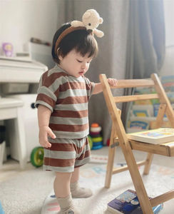 2024 Terry <b>Towel</b> Unisex Summer Clothes Wear Set Oversize Boxy Tee Shirts <b>Shorts</b> Toddler Baby Two Pieces - Product Image 5