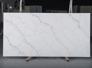 Cắt-to-kích thước calacatta <span class=keywords><strong>Quartz</strong></span> đá slab Trắng Nhân Tạo calacatta thạch anh Bàn - Product Image 3