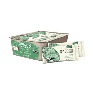 GoMacro MacroBar Organic Vegan Protein <b>Bars</b> - Mint Chocolate Chip, 2.3 Ounce <b>Bars</b>, (Pack of 12) - Product Image 1