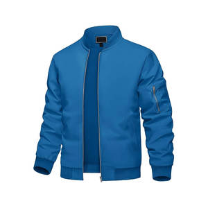 Chaqueta Bomber de invierno de alta calidad para hombre, logotipo personalizado, Material vaquero grueso, estilo Vintage, cuello levantado, técnicas lavadas con cremallera completa - Product Image 2