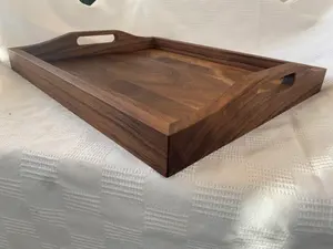 Plateaux de service modernes et rustiques en bois massif Plateaux décoratifs écologiques à forte demande avec un attrait élégant - Product Image 5