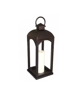 Linterna de vela colgante de Metal de diseñador de tendencia superior con linternas de decoración de interiores de acabado llamativo - Product Image 3