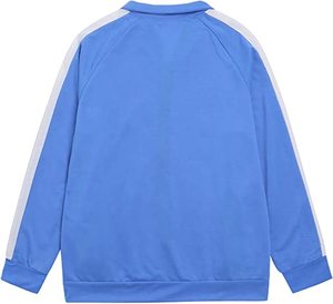 Sky Blue Zipper Luxury Men Tracksuit Custom Logo | OEM Factory Sportswear | Comfortable High-End Jogging Suit for Brands - Product Image 2