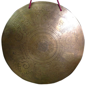 Gong tibétain fait à la main avec un design Yantra, gongs pour les prières religieuses, la thérapie sonore, le yoga, la méditation, à prix de gros bon marché - Product Image 5