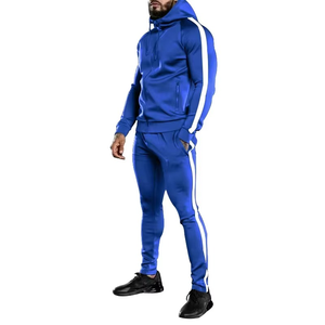 Vente en gros de survêtements de sport de performance décontractés bicolores pour hommes, vêtements de sport ajustés, grande taille, poids lourd - Product Image 4