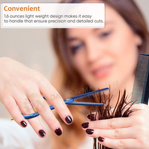 Professional Beauty Stainless Steel Straight Blade Hairdressing Scissors with Custom Logo Sharp Cutting <b>Edge</b> and <b>Rubber</b> Grip - Product Image 6