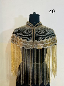 Capa de cuentas hecha a mano a medida para ropa nupcial y de noche, adecuada para clientes boutique y revendedores de prendas - Product Image 5