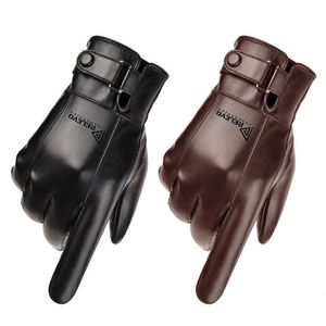 Gants en cuir en gros pour hommes, coupe-vent, gants de moto en cuir véritable, gants en cuir de chèvre personnalisés - Product Image 1
