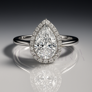 925 Silver Premium VVS Pear Cut Moissanite Diamond Solitaire Ring for Women Best For Anniversary Gift For Her And Wife - Product Image 1