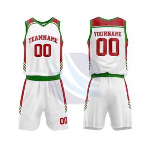 Uniforme de basket-ball pour hommes, 100% polyester, respirant, imprimé, réversible, de qualité supérieure, logo personnalisé, vente chaude - Product Image 1