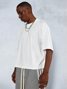 OEM Hombres de peso pesado Boxy Fit Drop Shoulder Camiseta larga Impreso personalizado 100% Algodón Jersey Oversized Loose Fit - Product Image 2