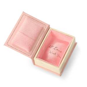 Jeulia Vintage Pink Flip-Top Book Magnetic <b>Ring</b> <b>Box</b> Rectangle Shape - Product Image 4