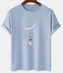 Camiseta de gran tamaño de media manga ligera con estampado de ropa de microfibra informal para hombre con logotipo personalizado profesional 100% algodón - Product Image 1