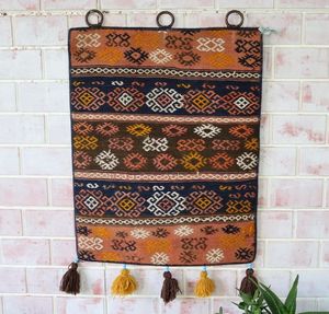 Décoration murale moderne, tapisserie ethnique bohème, accessoire tissé pour mariage, Pâques, Diwali, motif abstrait, lot multi-pièces - Product Image 1