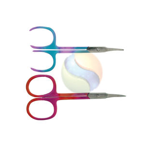 Ciseaux à cuticules de salon d'élite, super tranchants, pointe en forme de flèche, design multicolore, ciseaux à cuticules incurvés de luxe, ultra-tranchants, pointe en forme de flèche - Product Image 6