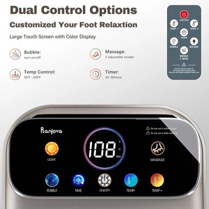 Masseur de pieds portable télécommandé - Baignoire chauffante électrique pliable pour la thérapie par bain de pieds - Product Image 2