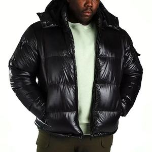 Moda de calle de alta calidad con cremallera, ropa de abrigo de invierno cálida, parka, chaquetas para hombre, puños ajustables, chaqueta impermeable deportiva para fitness - Product Image 1