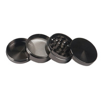 Broyeur à herbes de luxe 4 pièces de haute qualité, multifonctionnel, noir, magnétique, accessoires en métal en vrac