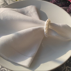 Anneau de serviette tendance en perles, anneau de serviette de mariage, porte-serviettes en perles - Product Image 1