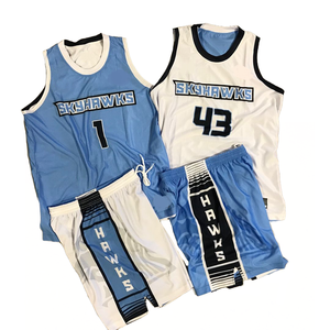 Uniforme de baloncesto unisex personalizado al por mayor, uniforme transpirable de secado rápido, uniforme de baloncesto de entrenamiento en tela de malla sublimizada - Product Image 3