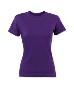 เสื้อยืดสีทึบสำหรับผู้หญิงสั่งทำพิมพ์โลโก้ได้ตามต้องการ - Product Image 4