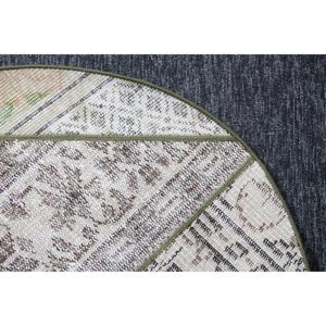 Tapis de 2,5 x 2,5 pieds, tapis turc vintage, tapis en laine vert patchwork - Product Image 5