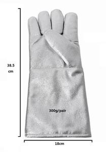 Gants de soudage MIG en cuir fendu et grain de vache anti-chaleur personnalisés à usage intensif Gants de sécurité pour le pouce et la paume renforcés - Product Image 6