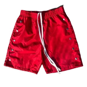 Course à pied entraînement Gym hommes Shorts bouton latéral personnalisé Nylon cordon Shorts Style Unique vêtements de rue Anti-rides meilleur matériau - Product Image 3