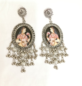 Pendientes largos oxidados de alta calidad para mujer y niña, pendientes de diseño, nueva colección, pendientes tradicionales indios, envío gratis - Product Image 2