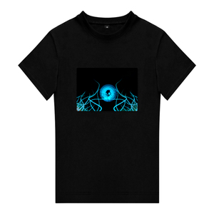 T-shirt à manches courtes pour hommes avec logo personnalisé imprimé T-shirt unisexe tricoté 100% coton T-shirts phosphorescents - Product Image 4