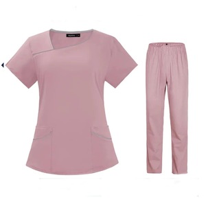 Vêtements médicaux en tissu tissé pour pharmacie en gros, uniformes de travail élégants, ensembles de pantalons de travail personnalisés pour hôpital - Product Image 1