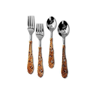 Cubiertos de cobre pulido de alta calidad personalizados, juego de cubiertos de boda, cubiertos de acero inoxidable, cubiertos de restaurante de Metal al por mayor - Product Image 3