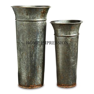 Nouveau Style métal fleur planteur finition rustique forme ronde pour la maison balcon jardin décoration but fleur planteur décor - Product Image 4