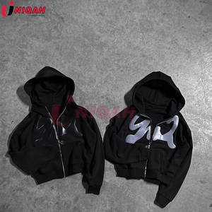 เสื้อฮู้ดดี้พรีเมียม สไตล์เรโทร ทรงโอเวอร์ไซส์ หลวม สบายๆ สำหรับผู้ชายและผู้หญิง ลายปัก สีพื้น สำหรับฤดูหนาว สตรีทแวร์ - Product Image 3