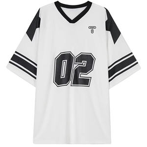 Maillot de football américain en maille 2026 pour équipe personnalisée, impression numérique, manches courtes, coupe ample pour adultes - Product Image 5