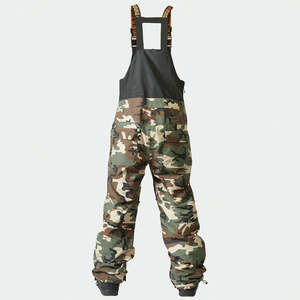 Pantalon à bretelles de ski isolé de haute qualité pour hommes personnalisé hiver extérieur camouflage conception vêtements de snowboard imperméable respirant coupe-vent - Product Image 6