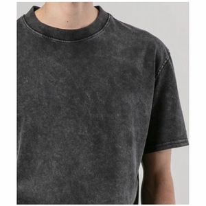 เสื้อยืดสำหรับผู้ชายเสื้อยืดสไตล์สตรีทซักกรดเสื้อยืดคอกลมพิมพ์ลายสไตล์วินเทจ - Product Image 5