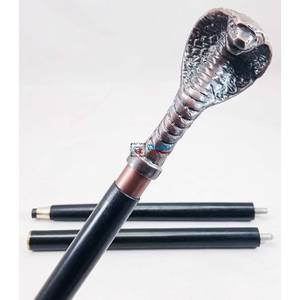 High Quality Brass <b>Wood</b> Art Deco Designer Head Handle Black Folding Walking Stick 95cm Hiking Camping Father's Mother's Day Gift - Product Image 1