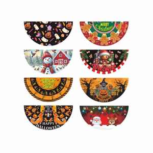 Bannière en polyester semi-circulaire personnalisable pour Shein Festival, Halloween, remise de diplômes, décoration de fête, salon professionnel - Product Image 1