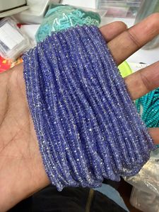 Cuentas de Tanzanita Natural de Calidad Superior, 3-4 mm, Piedras Semipreciosas de Tanzanita para la Elaboración de Joyas y Manualidades - Product Image 2