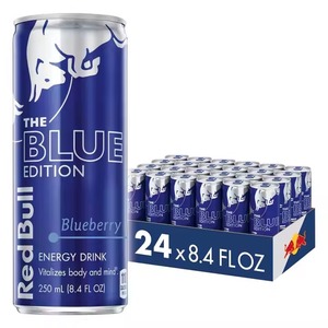 Red Bull Blue Edition Bebida energética, Blueberry, 8,4 FlOz, Pack de 24 latas fabricadas en Alemania - Product Image 1