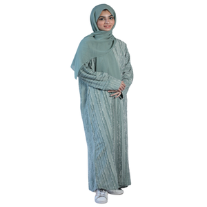 Venta caliente Dubai estilo Abaya vestido para mujeres musulmanas transpirable manga larga mujeres Abayas - Product Image 5