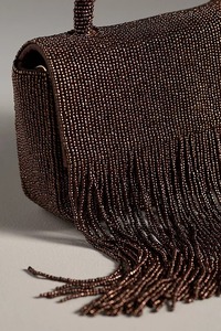 Bolso de mano de algodón con cuentas florales de doble cara Bolso de noche de fiesta de estilo clásico - Product Image 2