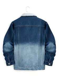 Nouvelle veste en jean élégante pour hommes, en coton, chaude, tendance, classique, coupe slim, logo personnalisé, décontractée, en jean pour hommes - Product Image 2