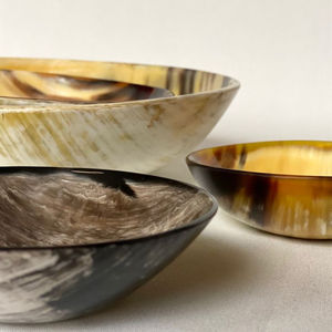 ชุดชามเขาวัวแท้เป็นมิตรกับสิ่งแวดล้อมทำจากเขาควายแท้ถาดเสิร์ฟผลไม้ร้านค้าไวกิ้งสไตล์อเมริกันทรงกลมแบบญี่ปุ่น - Product Image 6