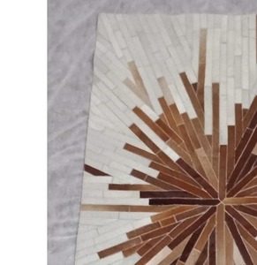 Alfombras de Patchwork Hechas a Mano de Primera Calidad, Almohadillas de Cuero con Pelo, Decoración Duradera para el Hogar, Venta al por Mayor por Fabricantes - Product Image 2