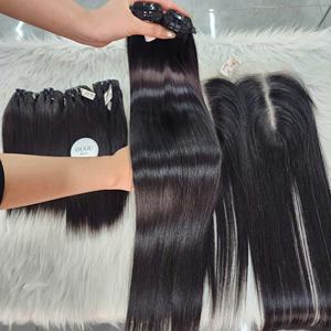 Cabello Vietnamita 100% Natural y Real, Grado 12A, Cabello Humano Virgen con Ondas Naturales, Mechones Lisos - Product Image 3