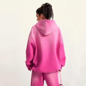 Sudadera con capucha lavada personalizada sin cuerdas de gran tamaño French Terry sudaderas de alta calidad para hombres Sudadera con capucha de peso pesado desgastada Vintage - Product Image 3