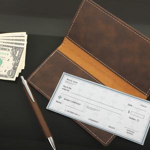 Libreta de Cheques Personalizada de Alta Calidad, Estilo Vintage, Tapa Blanda de Cuero, Libreta de Viaje, Diario, Venta al por Mayor, LCR-0010 - Product Image 2